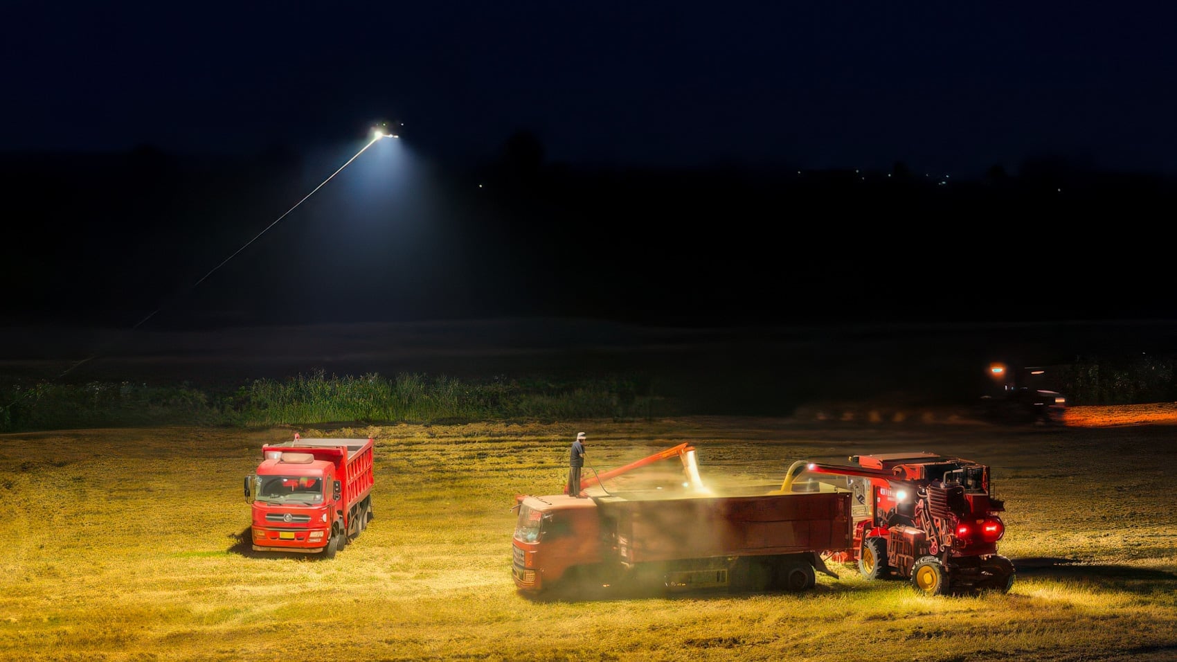 Drones Are Lighting China'S Fields For Night Harvest